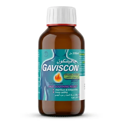 Gaviscon Aniseed Suspension, Rapid Relief from Heartburn & Indigestion, Suspension - 200ml