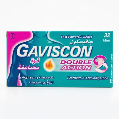 Gaviscon Chewable Tablets for Heartburn & Indigestion Relief - 32 Count