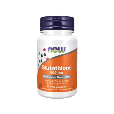 NOW Glutathione, Potent Antioxidant for Cellular Health & Detoxification, Capsules, 500mg - 30 Capsules