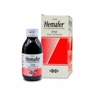 يوني فارما (Uni-pharma) هيمافير مكمل حديد لعلاج فقر الدم، شراب، ٥٠ ملغ/٥ مل - Unipharma - 125ml bottle