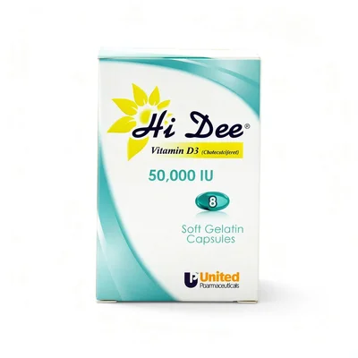 Hi dee Vitamin D3 for Severe Vitamin D Deficiency & Bone Health, Capsules, 50000 IU - 8 softgels