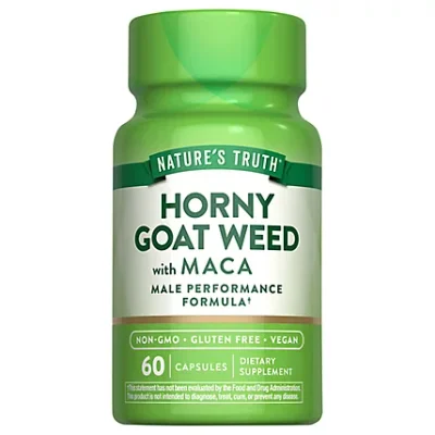Nature's Truth Horny Goat Herbal Supplement, Supports Sexual Health, Libido & Vitality, Capsules - 60 Count