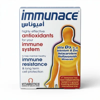 Vitabiotics Immunace Original Multivitamin, Immune System Support & Vitality, Tablets - 30 Count