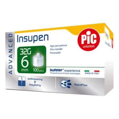 Insupen Insulin Pen Needles, 6mm - 100 Count