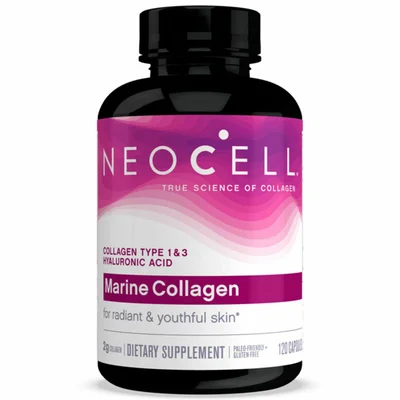 نيو سيل (Neocell) مارين كولاجين، يدعم مرونة البشرة وترطيبها وصحة المفاصل، كبسولات - 120 كبسولة