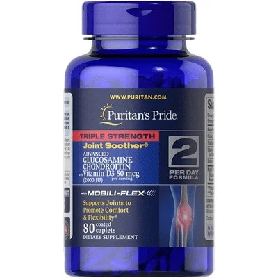 Puritan's Pride Joint Soother, Supports Joint Health, Flexibility & Comfort, Capsules - 80 Count