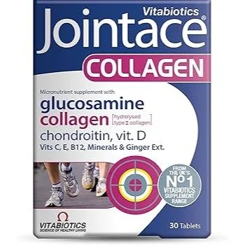 Vitabiotics Jointace Collagen, Joint Health & Flexibility Support with Collagen, Tablets - 30 Count