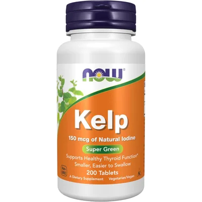 NOW Kelp - Dietary Supplement, Tablets - 200 Count