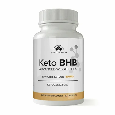Totally Products Keto BHB Ketone Supplement, Supports Ketogenic State & Energy Metabolism, Capsules, 800mg - 60 Count