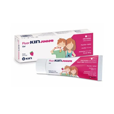 Kin Fluor Junior Toothpaste, Caries Prevention & Enamel Strengthening for Children - 75ml