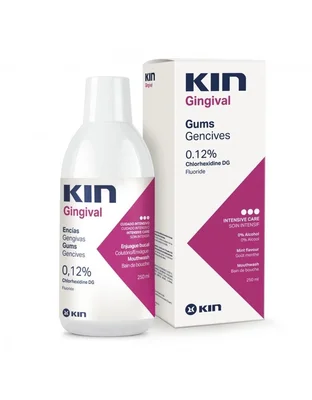 Kin Gingival Mouthwash, Antiseptic Oral Rinse - 250ml