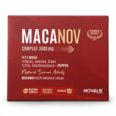 MacaNov Complex 3000 mg (Maca + Tribulus) by Novalie - 60 Capsules