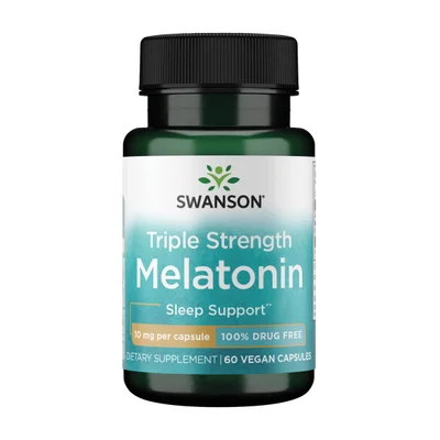 Swanson Melatonin, Supports Natural Sleep Patterns, Capsules, 10mg - 60 Count