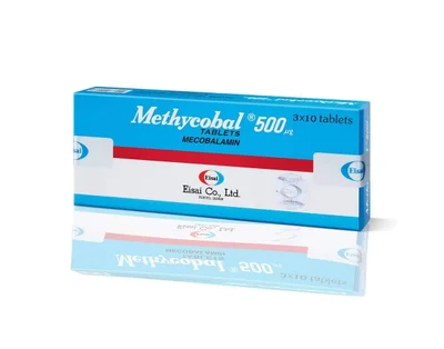 ميثيكوبال (Methycobal) مكمل فيتامين ب12، لتعويض نقص فيتامين ب12 ودعم وظائف الأعصاب وتكوين خلايا الدم الحمراء، أقراص، 500 ميكروغرام - 30 قرص