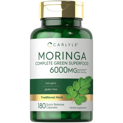 Carlyle Moringa, Supports Overall Health & Well-being, Capsules, 6000mg - 180 Count