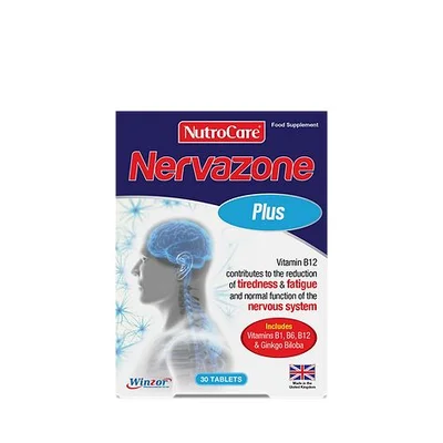 Nutracare Nervazone Plus, Supports Nerve Health & Neurological Function, Capsules - 30 Count