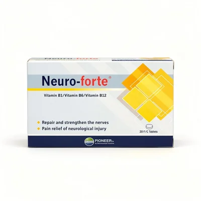 Pioneer Neuro-Forte B Vitamin Complex for Nerve Health & Energy, Tablets