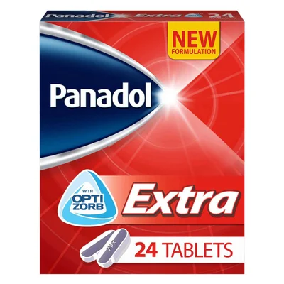 Panadol Extra Optizorb Pain Reliever and Fever Reducer, Tablets - 24 Count
