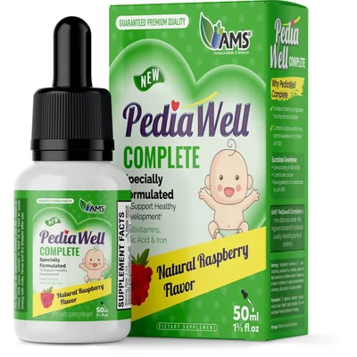 بيديا ويل (Pedia Well) مكمل فيتامينات متعددة للأطفال، لدعم النمو الصحي، قطرات - 50 مل