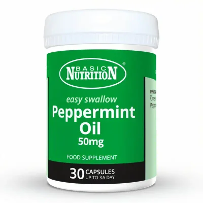 Basic Nutrition Digestive Comfort Capsules with Peppermint Oil - 30 Capsules