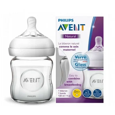 Philips Avent Natural Glass Bottle 120ml 0m+