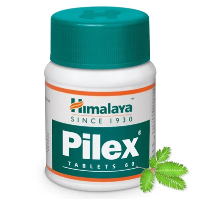 Himalaya Pilex, Hemorrhoid & Varicose Vein Relief, Herbal Supplement - 60 Tablets