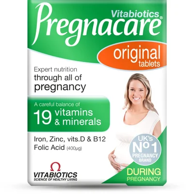 Vitabiotics Pregnacare Original Multivitamin for Preconception, Pregnancy & Breastfeeding, Tablets - 30 Count