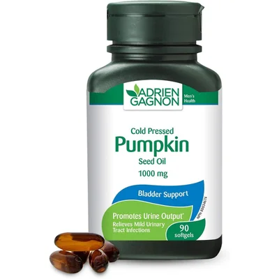 AG Pumpkin Seed Oil for Prostate Health & Bladder Function, Softgels, 1000mg - 90 Softgels