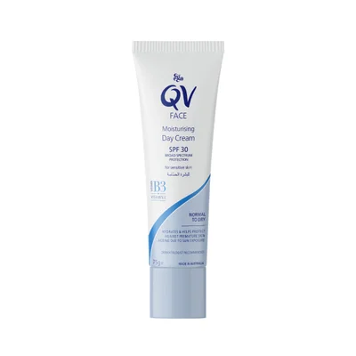 كيوفي (QV) كريم الوجه النهاري، ترطيب وحماية يومية، كريم - 75 غم