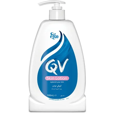 كيوڤي (QV) لوشن للبشرة، ترطيب خفيف للبشرة الجافة والحساسة - 500 مل
