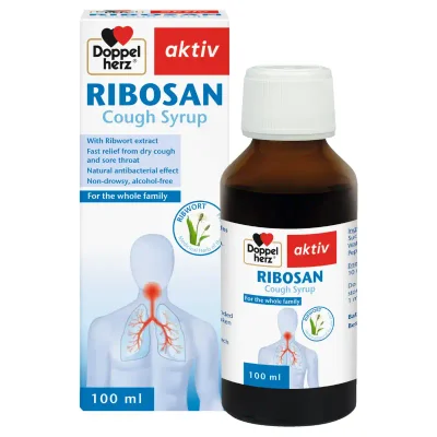 Doppelherz Ribosan Herbal Cough Remedy, Soothes Coughs & Loosens Mucus, Syrup - 100ml