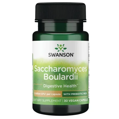 Swanson Saccharomyces Boulardii Probiotic for Digestive Health Support, Capsules - 30 Count