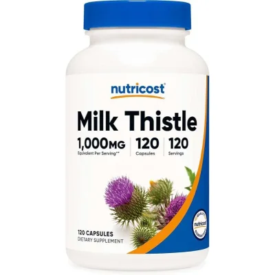 نيوتريكوست (Nutricost) ميلك ثيستل لدعم صحة الكبد، كبسولات - 120 كبسولة