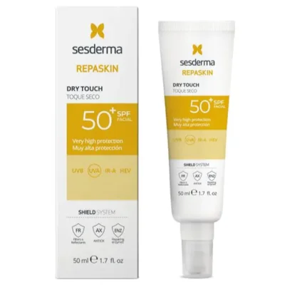 Sesderma Repaskin Dry Touch Sunscreen Cream, Broad Spectrum SPF 50, Non-Greasy - 50 ml