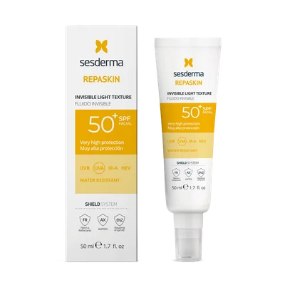 Sesderma Repaskin Invisible Light Texture Sunscreen Fluid, Very High Broad-Spectrum Protection, SPF 50 - 50 ml