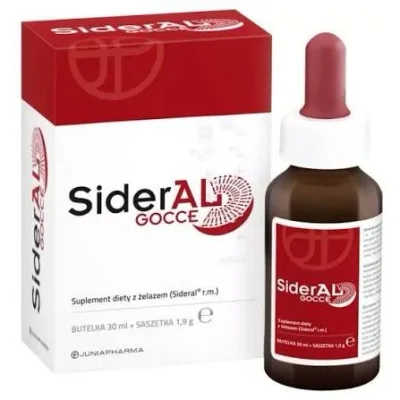 سيدرال (SiderAl) قطرات مكمل الحديد، للرضع والأطفال لعلاج نقص الحديد - 30 مل
