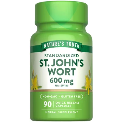 Nature's Truth St. John's Wort, Supports Mood Balance & Emotional Well-being, Capsules, 600mg - 90 Count