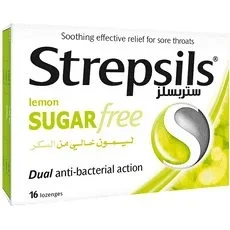 Strepsils Lemon Sugar Free Lozenges - 16 Lozenges