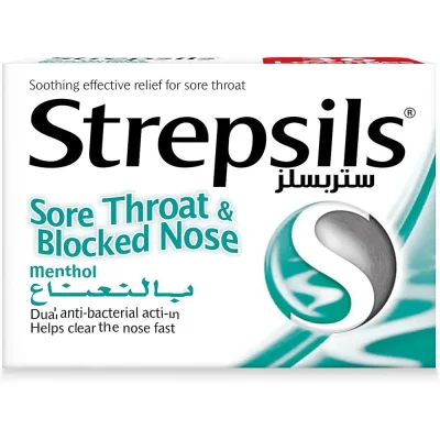 Strepsils sore throat & blocked nose Menthol Lozenges