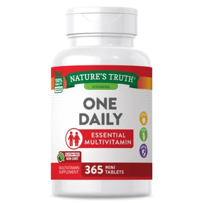Nature's Truth One Daily 365 Multivitamin, Essential Vitamins & Minerals for Overall Health Support, Tablets - 365 Count