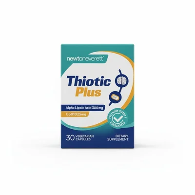 Newton Everett Thioctic Plus, Antioxidant & Nerve Support Supplement, Capsules - 30 Count