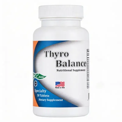 Jos Raw Thyro Balance Thyroid Support Supplement for Healthy Thyroid Function, Tablets - 30 Count