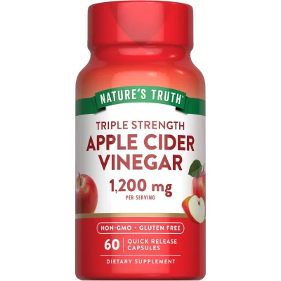 Nature's Truth Apple Cider Vinegar Capsules, Supports Digestion & Metabolism, 1200mg - 60 Count