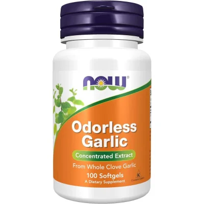 NOW Foods Odorless Garlic, Capsules - 100 Count