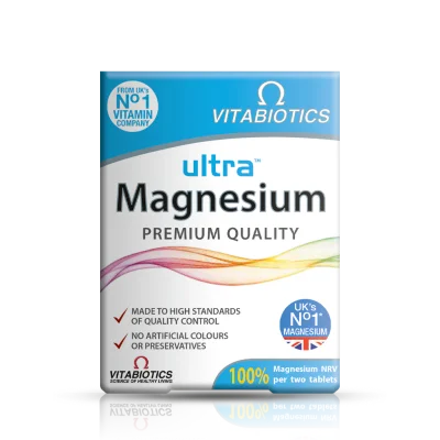 Vitabiotics Ultra Magnesium Supplement, Supports Muscle & Nerve Function, Energy & Bone Health, Tablets - 60 Tablets