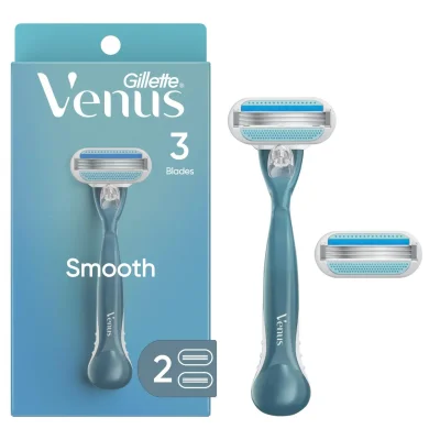جيليت (Gillette) فينوس سموث ماكينة حلاقة نسائية بشفرات 3 - عبوة واحدة