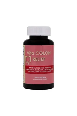 Vita Range Colon Relief Probiotic for Digestive Health & Colon Comfort, Melt Tablets - 60 Tablets