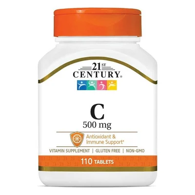 21st Century Vitamin C Immune Support & Antioxidant, Tablets, 500 mg - 110 Tablets