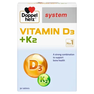 Vitamin D3 + K2 30Tabs Doppel Herz