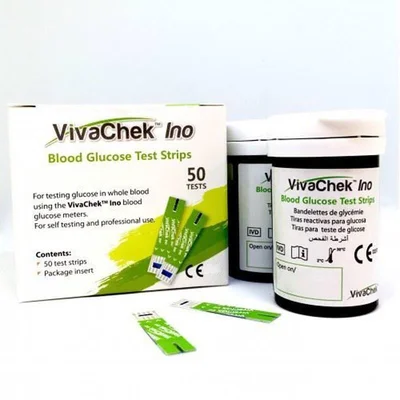 شرائط اختبار سكر الدم VivaChek Ino 50 قطعة